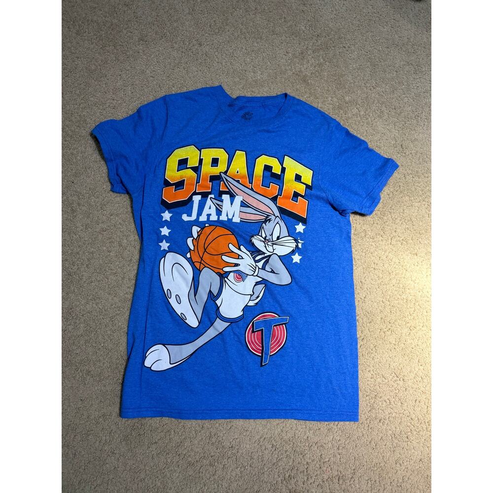 Space Jam Bugs Bunny Tune Squad Graphic T-Shirt (Heather Royal Blue)